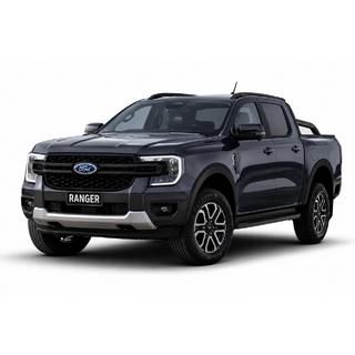 Чёрные рейлинги OEM (ABS-пластик, установка на клей) Ford Ranger 2022- гг. фото 1