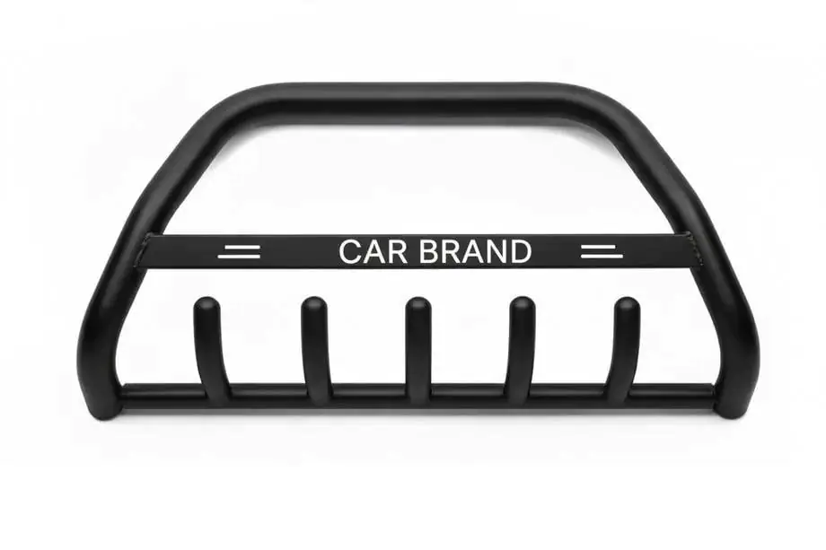 Renault Logan MCV 2005-2013 гг. Передняя дуга Black WT004 (нерж.) Image