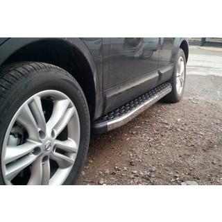 Боковые Подножки BlackLine (2 шт, Алюминий) Nissan Qashqai 2014-2021 гг. фото 2