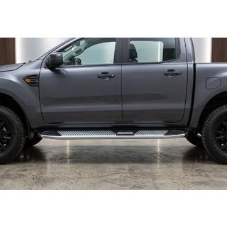 Боковые Подножки Mevsim Grey (2 шт., Алюминий) Mazda BT-50 2007-2012 гг. фото 1