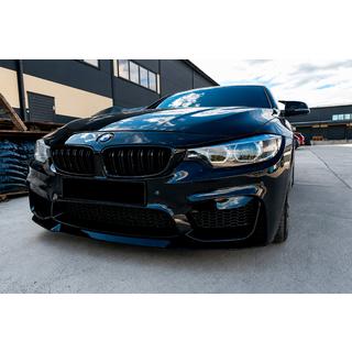 Передняя накладка lip CS-Style (для M4, черный глянец) BMW 4 серия F32/F33/F36 2012-2020 гг. фото 1
