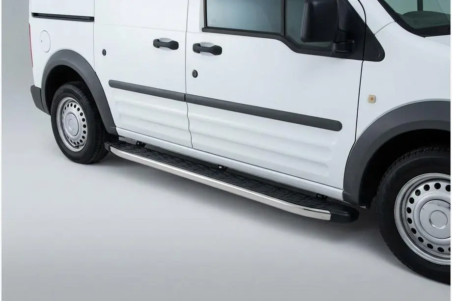 Ford Connect 2010-2013 гг. Боковые Подножки BlackLine (2 шт, Алюминий) Image