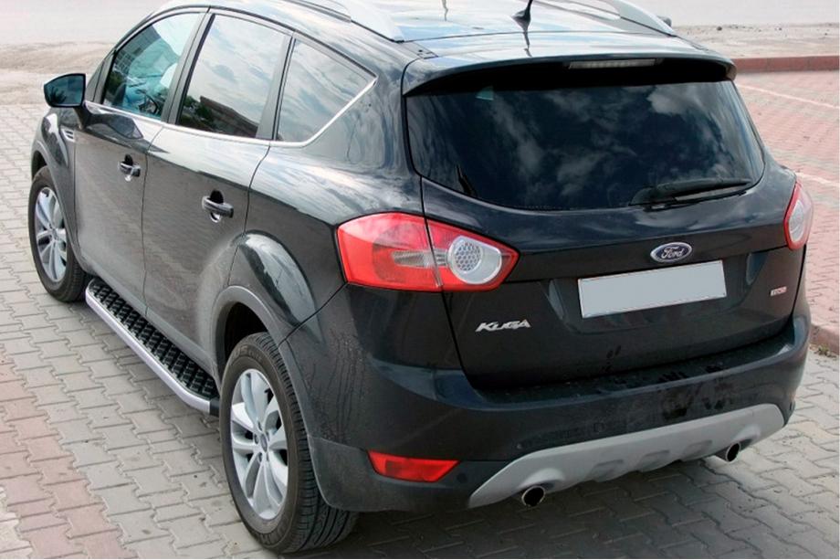 Ford Kuga/Escape 2013-2019 гг. Боковые Подножки BlackLine (2шт, Алюминий) Image