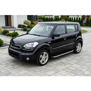Боковые Подножки BlackLine (2 шт, Алюминий) Kia Soul I 2008-2013 гг. фото 1