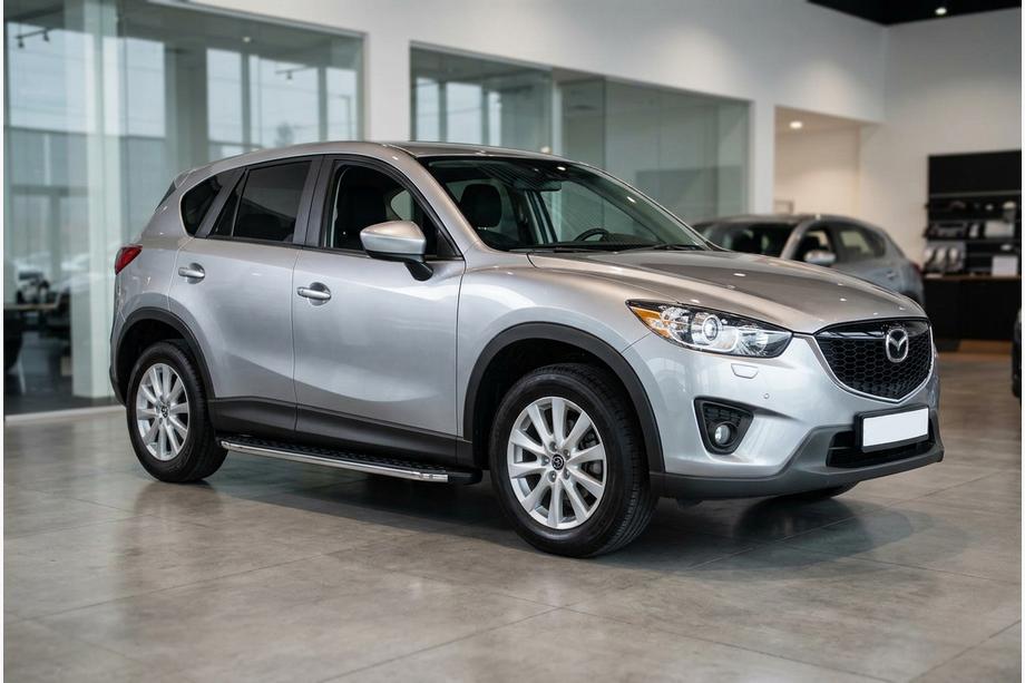 Mazda CX-5 2012-2017 гг. Боковые Подножки BlackLine (2 шт, Алюминий) Image