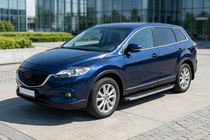 Mazda CX-9 2007-2016 гг. Боковые Подножки BlackLine (2 шт, Алюминий) фото 1