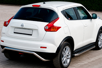 Nissan Juke 2010-2019 гг. Боковые Подножки BlackLine (2 шт, Алюминий) фото 1