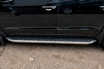 Volkswagen Amarok 2010-2022 гг. Боковые Подножки BlackLine (2 шт, Алюминий) фото 2
