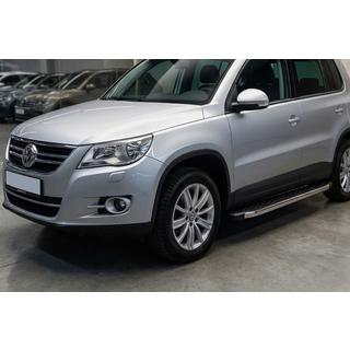 Боковые Подножки BlackLine (2 шт, Алюминий) Volkswagen Tiguan 2007-2016 гг. фото 1