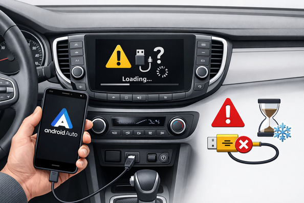 Почему Android Auto не работает или зависает