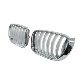 Ноздри 1Bar (2014-2018, серые с хром окантовкой) BMW X3 F25 2011-2018 гг. фото 3