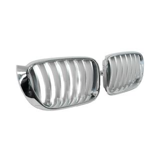 Ноздри 1Bar (2014-2018, серые с хром окантовкой) BMW X3 F25 2011-2018 гг. фото 4