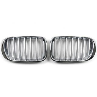Ноздри 1Bar (2014-2018, серые с хром окантовкой) BMW X3 F25 2011-2018 гг. фото 1