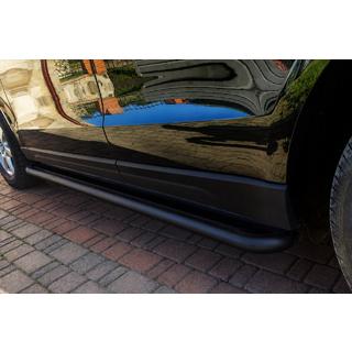 Боковые пороги Premium Black (2 шт., нерж. сталь) Audi Q5 2008-2017 гг. фото 1