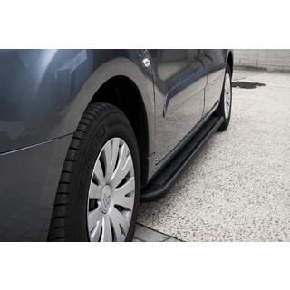 Боковые пороги Premium Black (2 шт., нерж. сталь) Citroen Berlingo 1996-2008 гг. фото 1