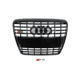 Передняя решётка S-style (чёрная) Audi A6 C6 2004-2011 гг. фото 1