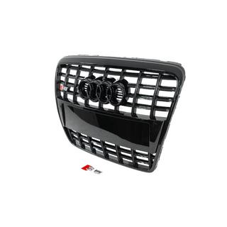 Передняя решётка S-style (чёрная) Audi A6 C6 2004-2011 гг. фото 2
