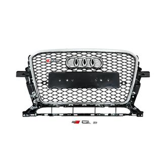 Передняя решетка радиатора RSQ-Style (2012-2017, черная с хромом) Audi Q5 2008-2017 гг. фото 1