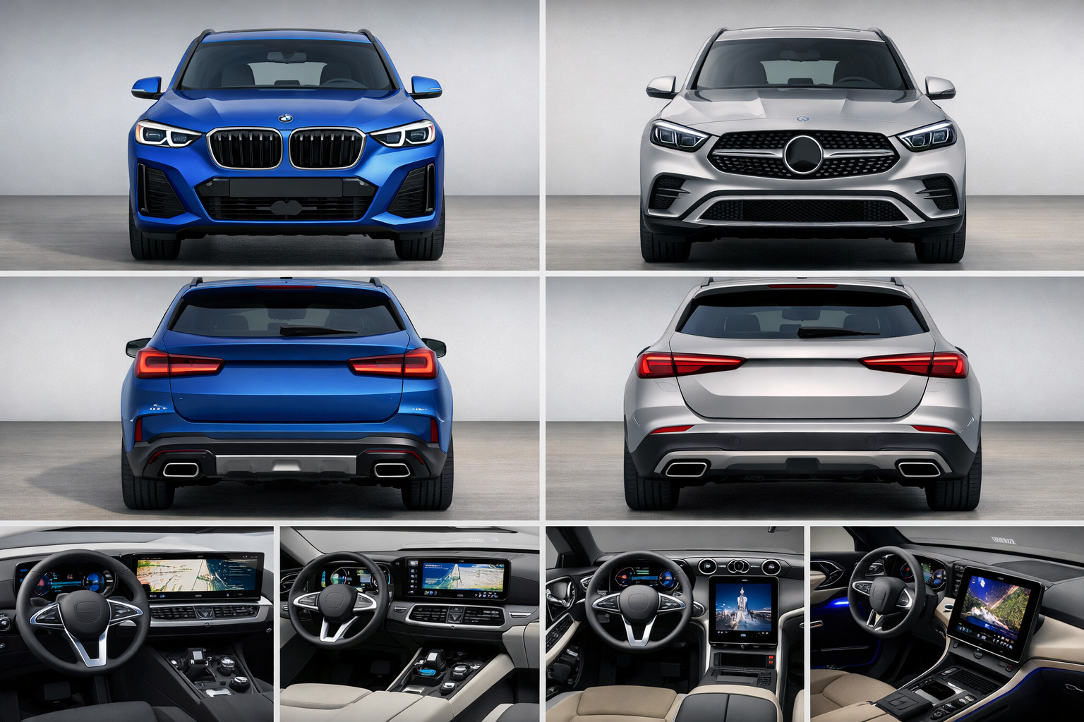 BMW X3 G45 vs Mercedes-Benz GLC X254: дизайн, двигатели и оснащение