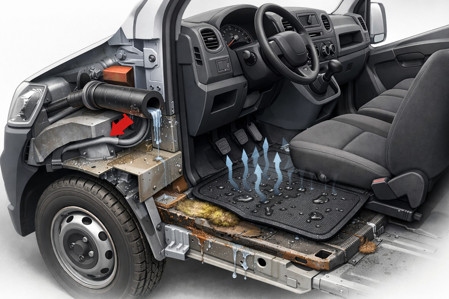 Почему коврики в Renault Master не успевают высыхать после каждого рейса