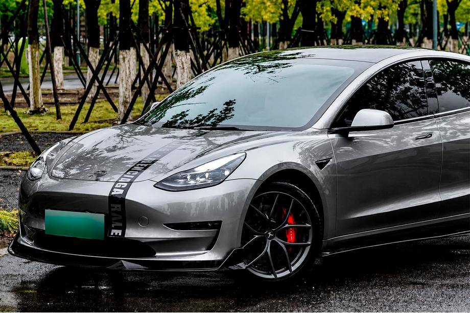 Tesla Model 3 2017- гг. Накладка переднего бампера Lip Turbo (для 2017–2023) Фото 3