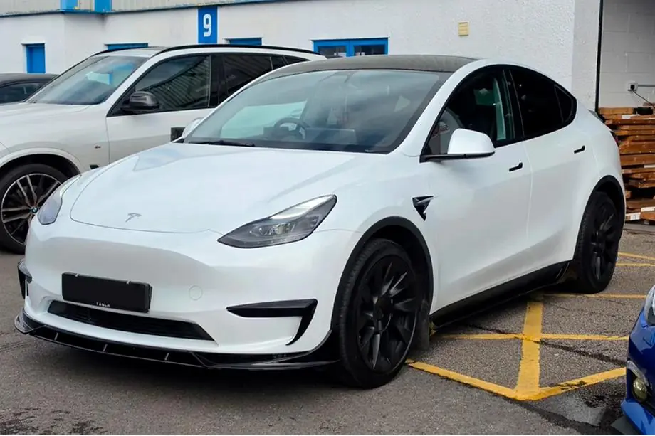 Tesla Model Y 2020- гг. Накладки на ПТФ Fast (для 2020-2024) Фото 3