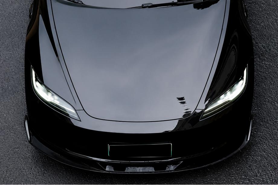 Tesla Model 3 2017- гг. Накладка переднего лип-спойлера Lip Turbo (для 2024+) Фото 1