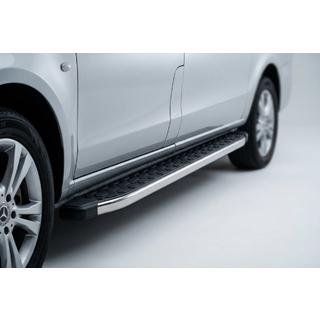 Боковые пороги BlackLine (2 шт., алюминий) Mercedes Vito/V-class W447 2014- гг.