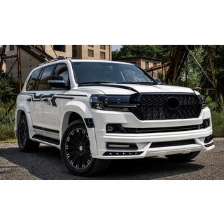 Накладка (лип-спойлер) на передний бампер Wald (для 2016-2021) Toyota Land Cruiser 200 2007-2021 гг. фото 1