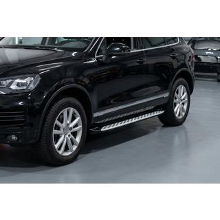 Боковые Подножки Shining V1 (2 шт., Алюминий) Volkswagen Touareg 2002–2010 гг. фото 1