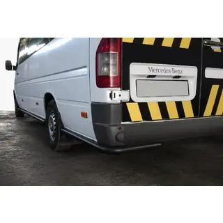 Задние уголки AK-SO Black (нерж. сталь) Volkswagen LT 1995-2006 гг. фото 1