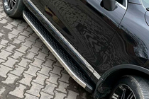 Volkswagen Touareg 2010-2018 гг. Боковые Подножки BlackLine (2 шт, Алюминий) фото 3