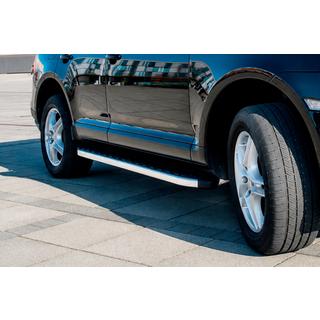 Боковые Подножки BlackLine (2 шт, Алюминий) Volkswagen Touareg 2010-2018 гг. фото 2