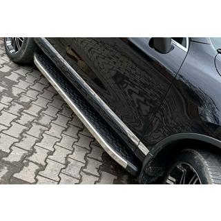 Боковые Подножки BlackLine (2 шт, Алюминий) Volkswagen Touareg 2002–2010 гг. фото 1