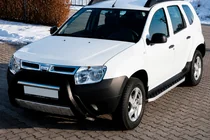 Dacia Duster 2008-2018 гг. Боковые Подножки BlackLine (2 шт, Алюминий) фото 1