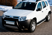 Renault Duster 2008–2017 гг. Боковые Подножки BlackLine (2 шт, Алюминий) фото 4