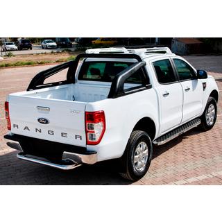 Боковые Подножки BlackLine (2 шт, Алюминий) Ford Ranger 2011–2022 гг. фото 1