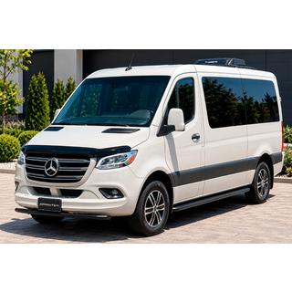 Боковые пороги Premium Black (2 шт., нерж. сталь) Volkswagen Crafter 2006-2016 гг. фото 1