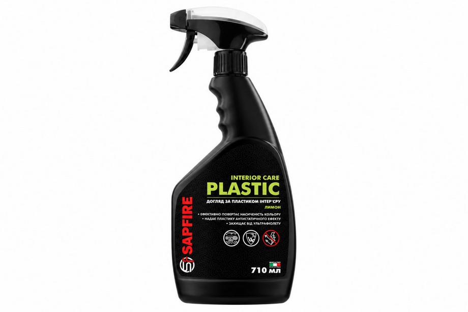 Очиститель-полироль пластика 710 мл SAPFIRE Plastic Cleaner & Polish - лимон SONAX Фото 1