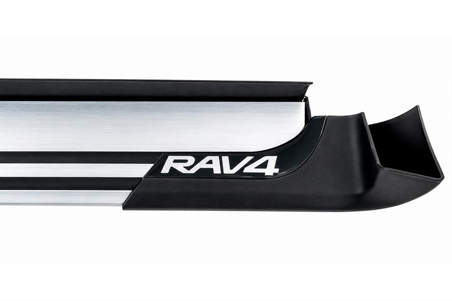Toyota Rav 4 2013-2018 гг. Боковые пороги OEM V4 Silver (2016-2018, 2 шт, алюминий) Фото 9