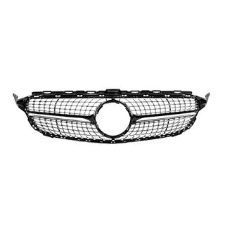 Передняя решётка Diamond Black (для Avantgarde/AMG-Line/C43 AMG) Mercedes C-class W205 2014-2021 гг. фото 1