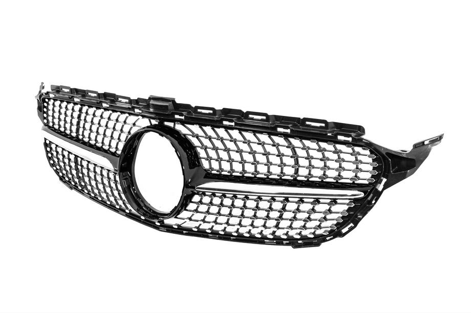 Mercedes C-class W205 2014-2021 гг. Передняя решётка Diamond Black (для Avantgarde/AMG-Line/C43 AMG) 2014-2021, без камеры Фото 2