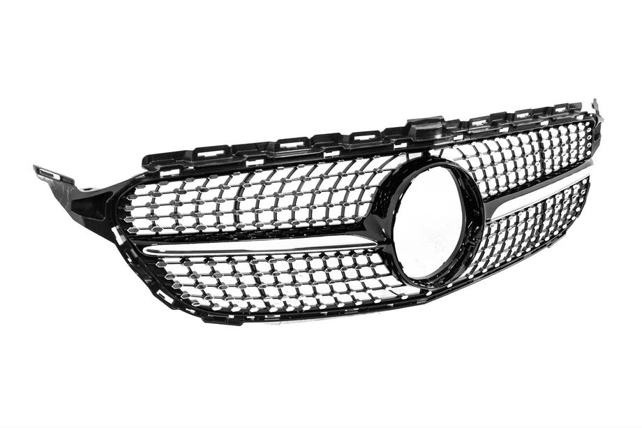 Mercedes C-class W205 2014-2021 гг. Передняя решётка Diamond Black (для Avantgarde/AMG-Line/C43 AMG) 2014-2021, без камеры Фото 3