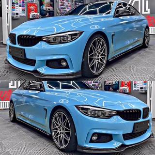 Накладка на передний бампер Lip V4 (для M-Sport, Карбон) фото 3