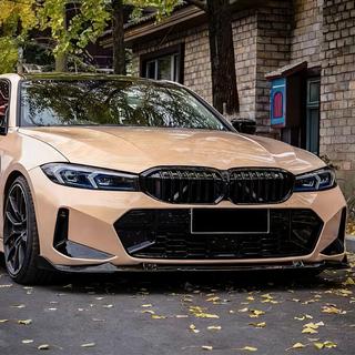 Накладка на передний бампер Lip V5 (для M-Sport 2022+, карбон) фото 1