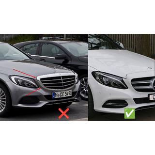 Передняя решётка радиатора AMG Black (для Avantgarde/AMG-Line/C43 AMG) Mercedes C-class W205 2014-2021 гг. фото 2