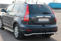 Honda CRV 2007-2011 гг. Задняя дуга AK008 (нержавейка) фото 2