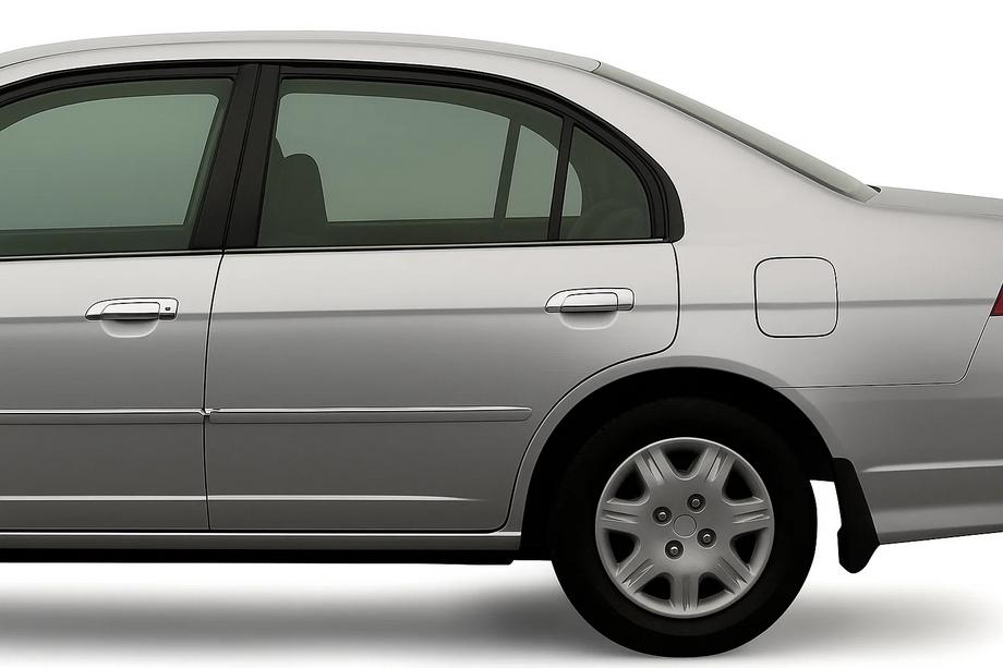 Honda Civic Sedan VII 2001-2006 гг. Хромированные Накладки на Ручки (8 шт, Пластик) Image