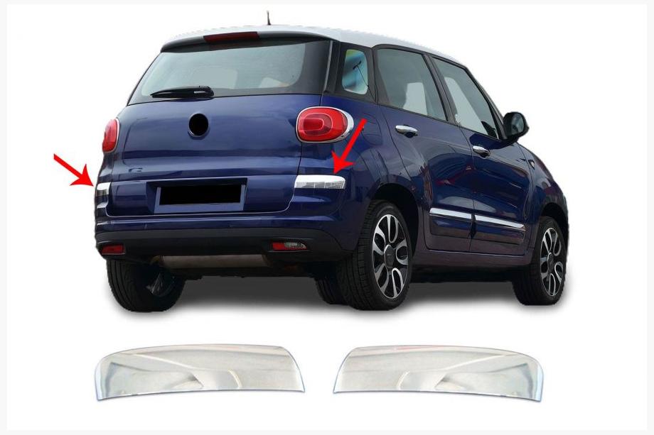 Fiat 500L 2018+ Накладка на углы бампера (2 шт, нерж.) Image