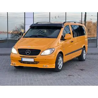 Козырек на лобовое стекло (черный глянец, 5мм) Mercedes Vito W639 2004-2014 гг. фото 1